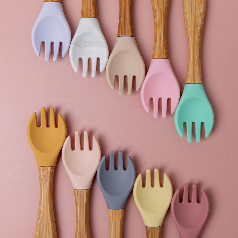 Baby Bamboo Silicone Fork