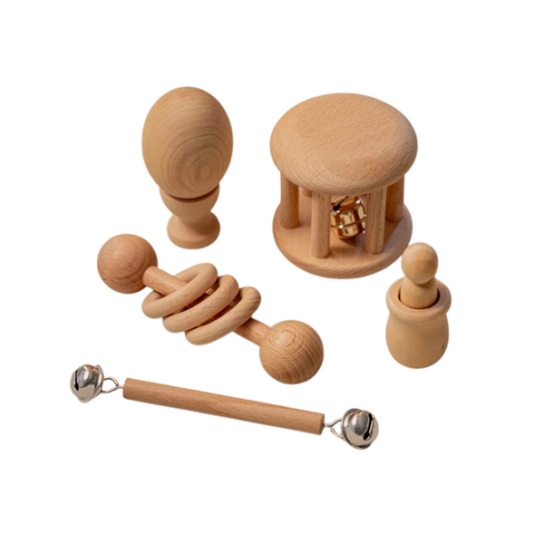 Wooden Rattle Toy Set