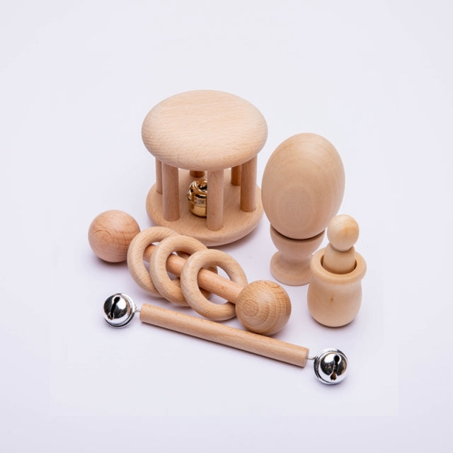 Wooden Rattle Toy Set