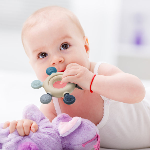 Silicone Customized Shape Wooden Teether Ring